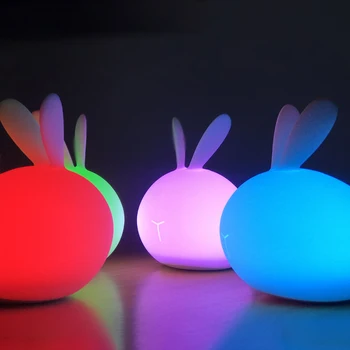 New style Moon rabbit LED Night Light USB Bedside Lamp Multicolor Silicone Touch Sensor Tap Control Nightlight
New style Moon rabbit LED Night Light USB Bedside Lamp Multicolor Silicone Touch Sensor Tap Control Nightlight