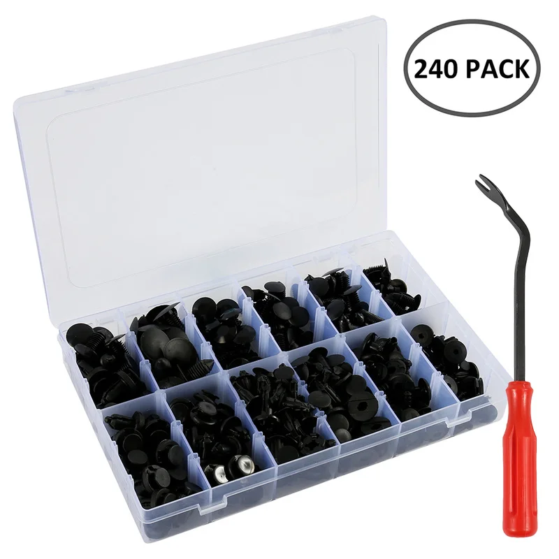 240/690 Pcs Car Body Push Retainer Pin Rivet Fasteners Trim Moulding Clip Expansion Screws Kit with Removal Tool Screwdriver
240/690 Pcs Car Body Push Retainer Pin Rivet Fasteners Trim Moulding Clip Expansion Screws Kit with Removal Tool Screwdriver