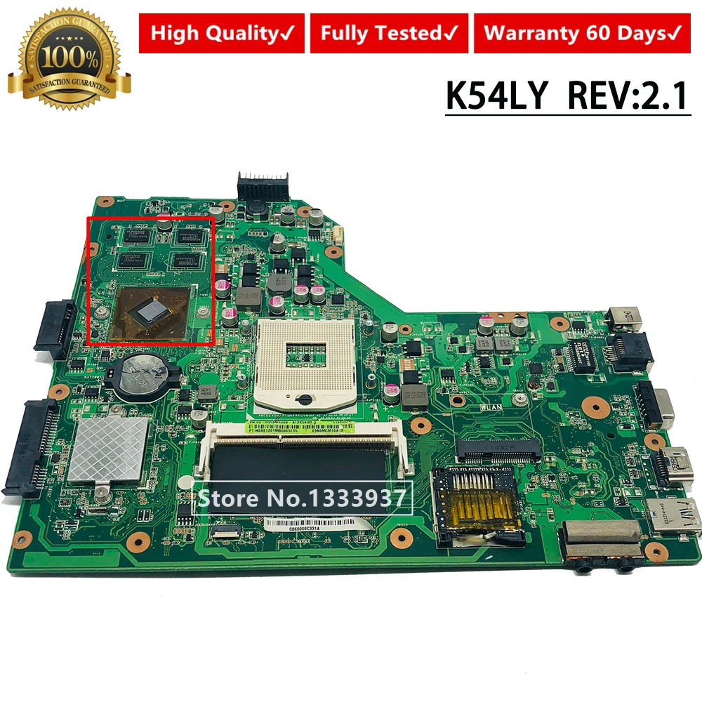 K54LY Материнская плата ASUS K54HR X54H X54HR ноутбука испытания REV.2.0/2 1 | Компьютеры и офис