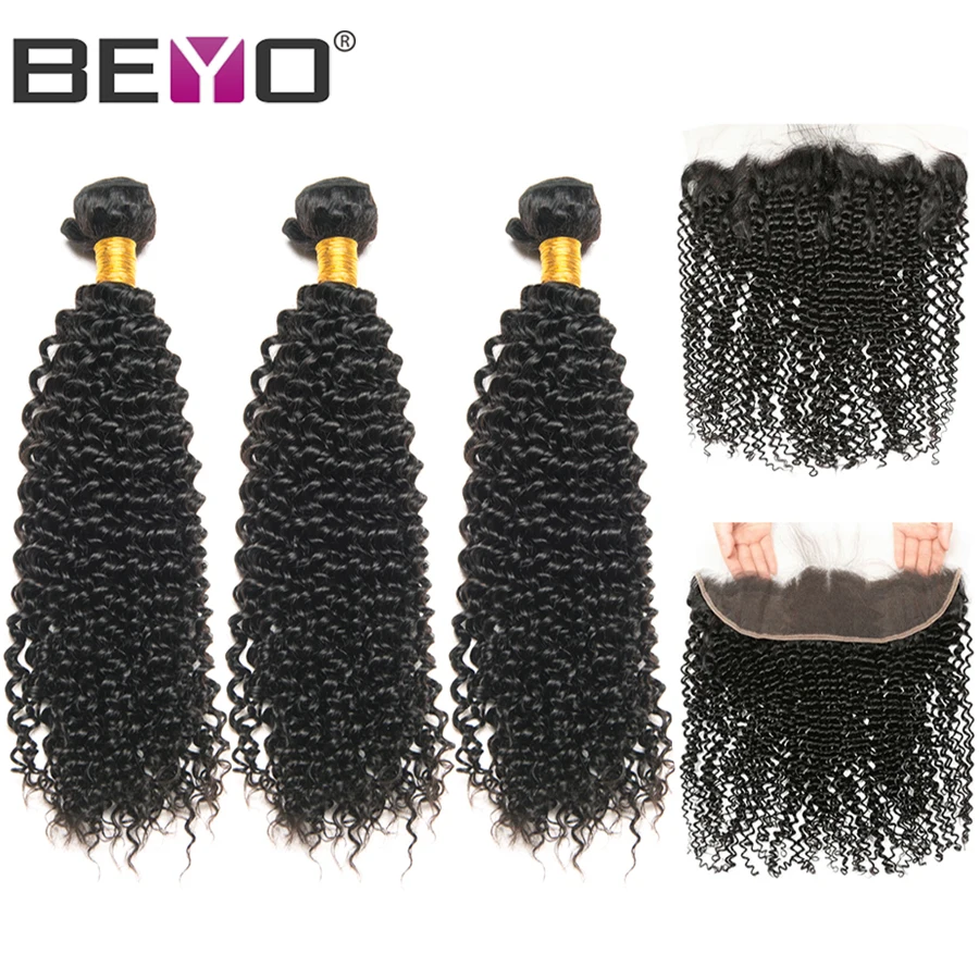4x13 Lace Frontal Closure With Bundles Brazilian Kinky Curly Human Hair Bundles With Closure Free Part 4 Pcs Non-Remy Beyo Hair
4x13 Lace Frontal Closure With Bundles Brazilian Kinky Curly Human Hair Bundles With Closure Free Part 4 Pcs Non-Remy Beyo Hair