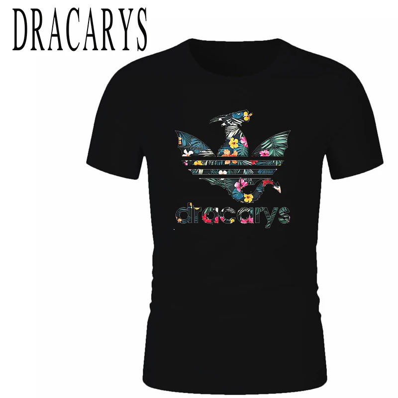 Модная футболка DRACARYS новинка 2021 года Мужская брендовая футболки для женщин King Queen