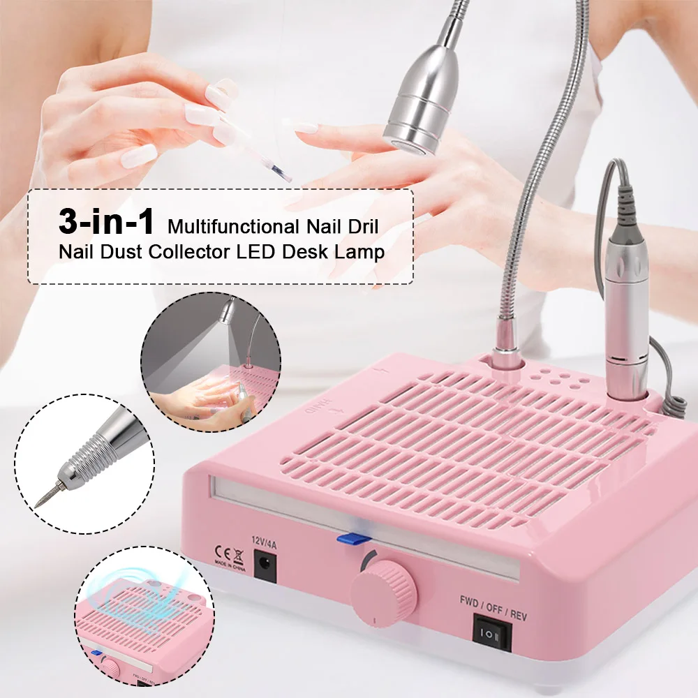 3-in-1 Multifunctional Salon Nail Art Nail Dust Collector Vacuum Cleaner For Manicures Suction Dust Cleaner 25000rpm Nail Dril
3-in-1 Multifunctional Salon Nail Art Nail Dust Collector Vacuum Cleaner For Manicures Suction Dust Cleaner 25000rpm Nail Dril