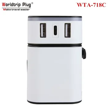 Worldtrip Plug Converter WTA-718C EU Plug To US Plug 2 Usb Type-C Multi-function Switch Converter Multi-country Switch Converter
Worldtrip Plug Converter WTA-718C EU Plug To US Plug 2 Usb Type-C Multi-function Switch Converter Multi-country Switch Converter