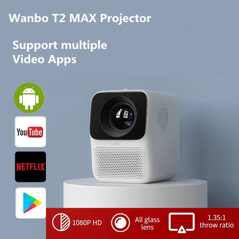 Глобальная версия Wanbo T2 Макс проектор 1080P Мини светодиодный Портативный проектор 1920*1080P Вертикальная коррекция трапецеидальных искажений для Офис
Глобальная версия Wanbo T2 Макс проектор 1080P Мини светодиодный Портативный проектор 1920*1080P Вертикальная коррекция трапецеидальных искажений для Офис