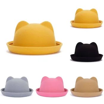 Women's Crushable Wool Felt Outback Hat Cute Cat Design Cap Outdoor sports windshield Sports Multi-function Caps 2019 New 
Women's Crushable Wool Felt Outback Hat Cute Cat Design Cap Outdoor sports windshield Sports Multi-function Caps 2019 New