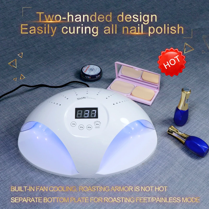 SIMINAIL Lampe UV LED Nail Lamp 48w Drying Two Hands Dual 365 405nm with Small Fan 48 for Manicure with 4 Timre Setting for Gel
SIMINAIL Lampe UV LED Nail Lamp 48w Drying Two Hands Dual 365 405nm with Small Fan 48 for Manicure with 4 Timre Setting for Gel