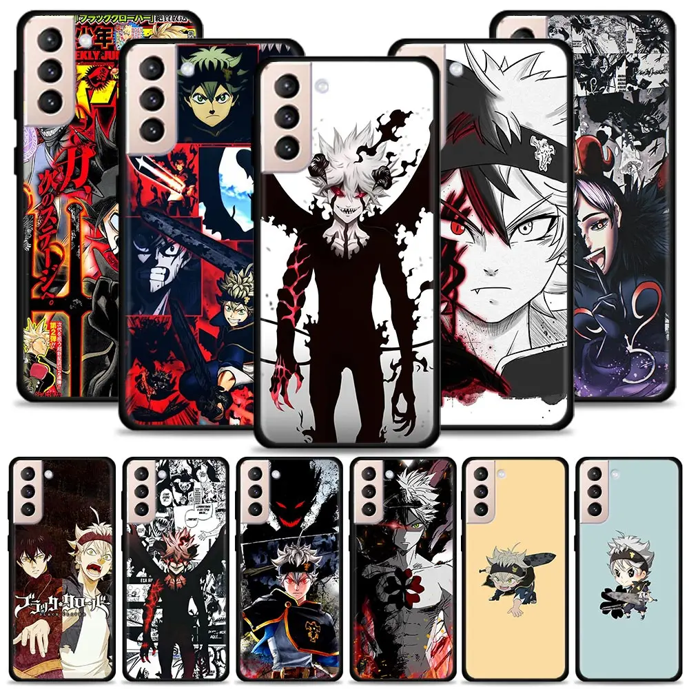 Чехол с рисунком черного клевера из аниме для Samsung Galaxy S21 S20 S10 S9 S8 Plus Ultra 5G S10Lite S10E