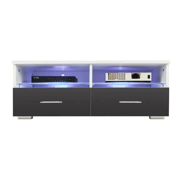 39.37" tv stand living room furniture led modern tv table entertainment center monitor stand flat screen riser cabinet console