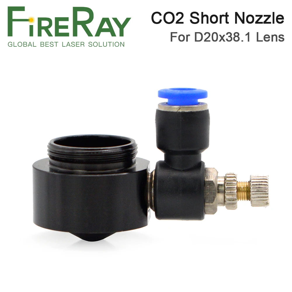 Fireray Air Nozzle for Dia.20 FL38.1mm Focus Lens Co2 Short Nozzle with Fitting for Laser Head at CO2 Laser Cutting Machine
Fireray Air Nozzle for Dia.20 FL38.1mm Focus Lens Co2 Short Nozzle with Fitting for Laser Head at CO2 Laser Cutting Machine