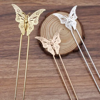 Vintage Hair Stick with 35x32mm Filigree Butterfly Metal Hairpins Blank Findings Bases for Wedding Bridal Hair Clip Multi-color
Vintage Hair Stick with 35x32mm Filigree Butterfly Metal Hairpins Blank Findings Bases for Wedding Bridal Hair Clip Multi-color