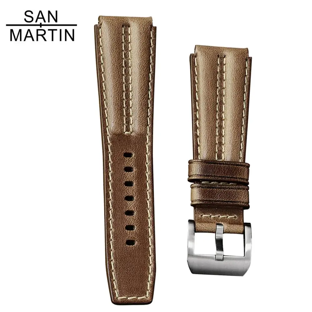 San Martin 22mm Leather Strap for Tuna SBBN015 Watch with Stainless Steel Bronze Buckle watch Band Universal replacement strap
San Martin 22mm Leather Strap for Tuna SBBN015 Watch with Stainless Steel Bronze Buckle watch Band Universal replacement strap