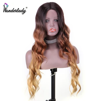 WonderLady Ombre Brown Blonde Three Tone Color Wavy Synthetic Straight Hair Lace Front Wigs Heat Resistant Wigs For Black Women 
WonderLady Ombre Brown Blonde Three Tone Color Wavy Synthetic Straight Hair Lace Front Wigs Heat Resistant Wigs For Black Women