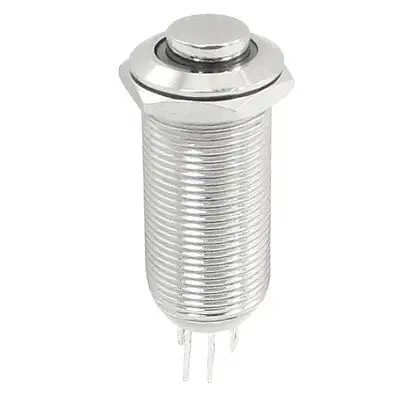 12mm Flush Mounted Blue Illuminated Light Locking SPST Button Switch