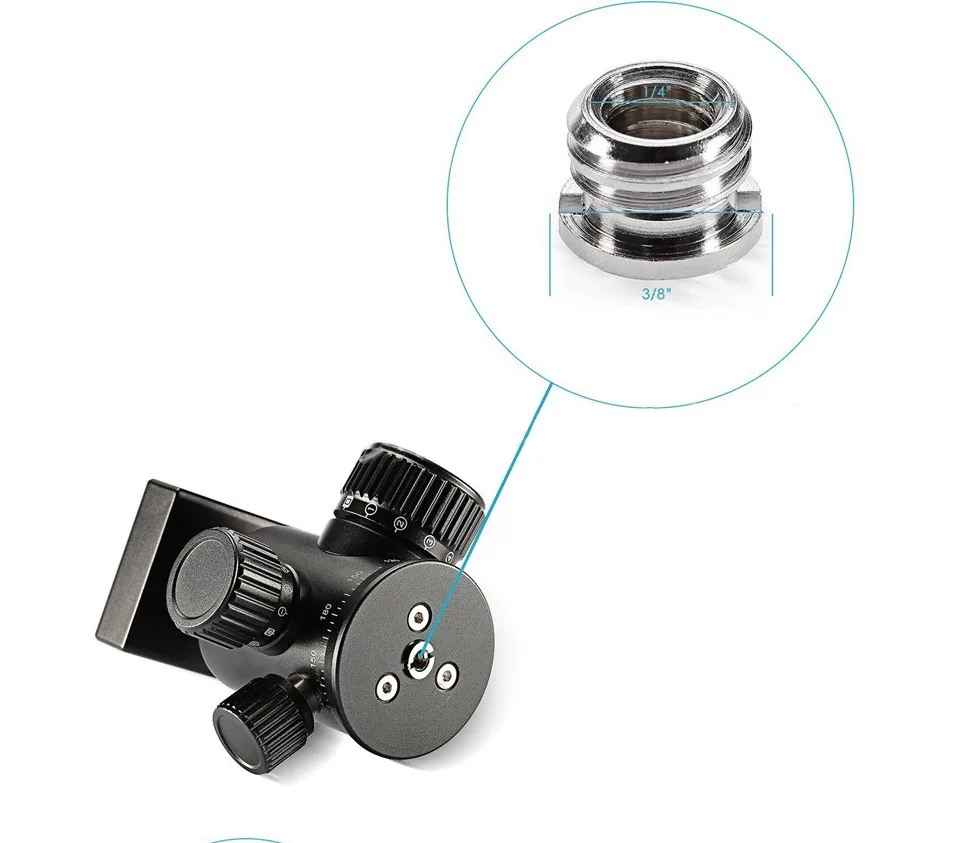 

10Pcs/set Metal 1/4" to 3/8" Interchange Convert Screw Adapter for Tripod Monopod Ballhead DSLR SLR Camera Accessories