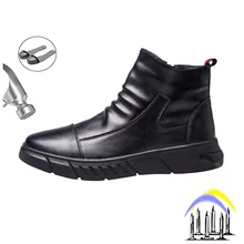 Men High Top Safety Shoes Steel Toe Work Safety Boots indestructible Anti-smash Anti-puncture Outdoor Comfort Safety Sneakers
Men High Top Safety Shoes Steel Toe Work Safety Boots indestructible Anti-smash Anti-puncture Outdoor Comfort Safety Sneakers