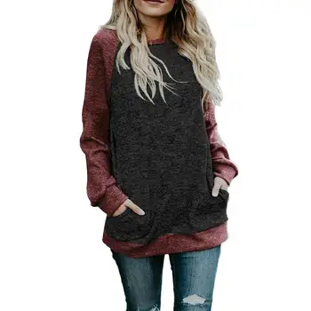 Women Autumn Color Block Long Sleeve O Neck Knitted Shirt Pullover Sweater Top 2020 New Womens turtleneck
Women Autumn Color Block Long Sleeve O Neck Knitted Shirt Pullover Sweater Top 2020 New Womens turtleneck