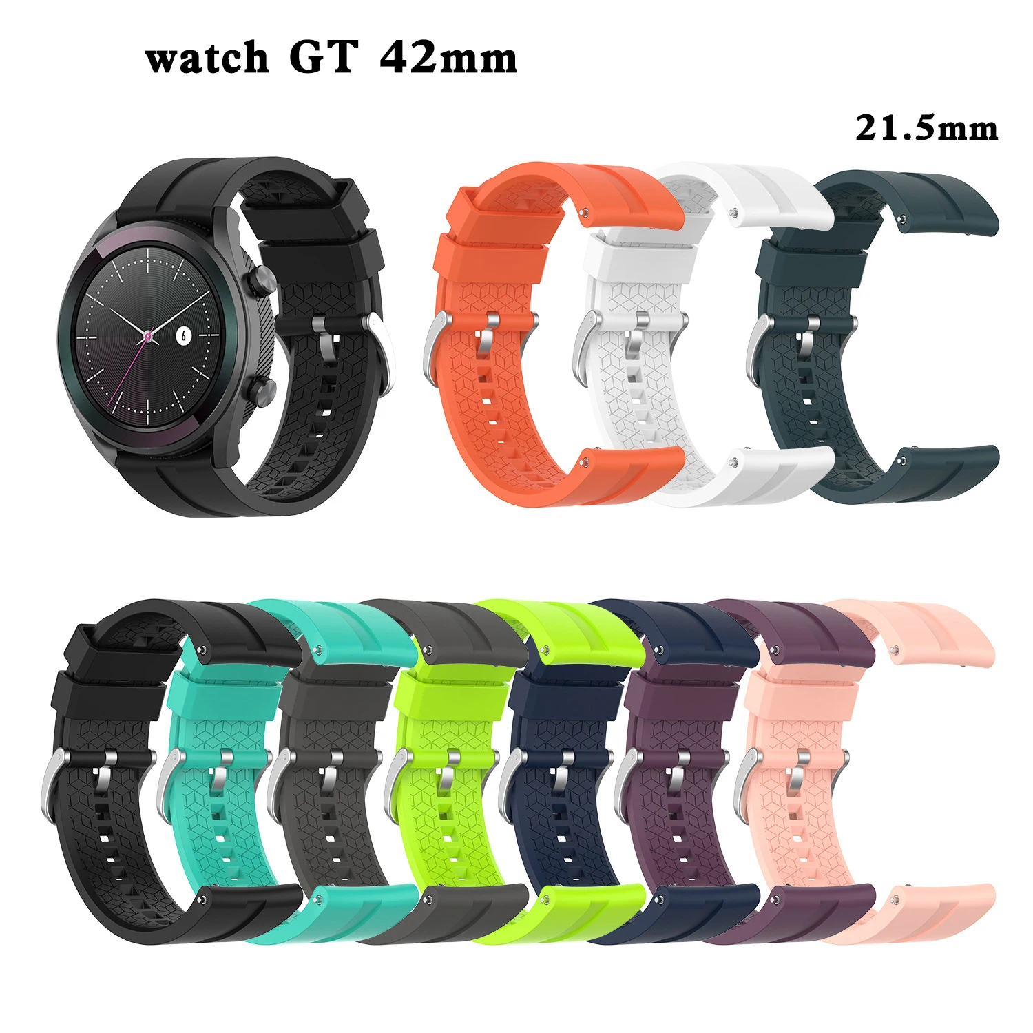 Fashion Comfortable Strap for Huawei Watch GT Active/Elegant Compatible 42/46mm Official Soft Silicone Band/TPU Protective Case
Fashion Comfortable Strap for Huawei Watch GT Active/Elegant Compatible 42/46mm Official Soft Silicone Band/TPU Protective Case