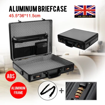 Mayitr 1pc Black Aluminium Briefcase Executive Laptop Brief Flight Case Storage Box Bag 455*360*115mm for Document Equipment
Mayitr 1pc Black Aluminium Briefcase Executive Laptop Brief Flight Case Storage Box Bag 455*360*115mm for Document Equipment