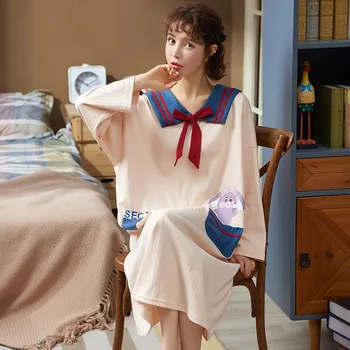Alibaba Group and General Manager of Alibaba Cloud xuan Pajamas Autumn & Winter Korean-style Women's Cotton Nightgown Casual Mid
Alibaba Group and General Manager of Alibaba Cloud xuan Pajamas Autumn & Winter Korean-style Women's Cotton Nightgown Casual Mid