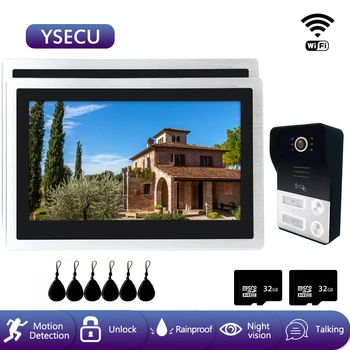 YSECU Wifi Video Intercom Door Phone Wireless Touch Screen 10 Inch 2 Monitors with 2 Doorbells Camera Record for Home Security
YSECU Wifi Video Intercom Door Phone Wireless Touch Screen 10 Inch 2 Monitors with 2 Doorbells Camera Record for Home Security