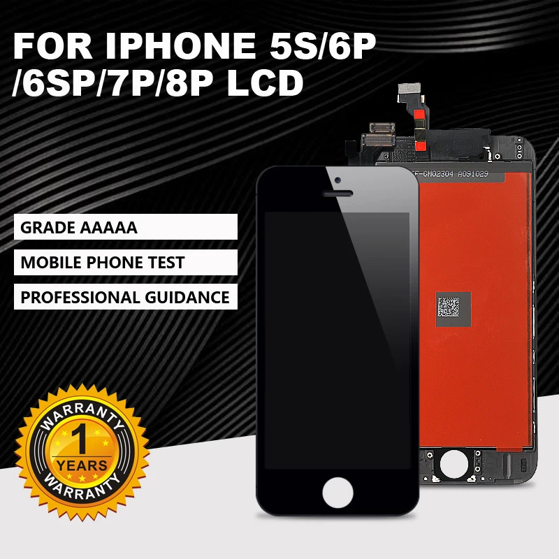 AAAA +++ level LCD display for iPhone 5s 6P 6SP 7P 8Plus 'touchscreen digitizer assembly. No dead angle pixels + tempered glass
AAAA +++ level LCD display for iPhone 5s 6P 6SP 7P 8Plus 'touchscreen digitizer assembly. No dead angle pixels + tempered glass
