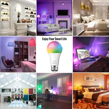 Smart Light Bulb E27 LED RGB Bulb Dimmable Timer Function Work with Alexa/Google Google Home Assistant Tuya Smart Life APP IFTTT
Smart Light Bulb E27 LED RGB Bulb Dimmable Timer Function Work with Alexa/Google Google Home Assistant Tuya Smart Life APP IFTTT