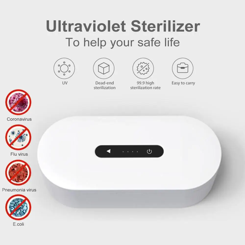 Smart LED UV Sterilizer Box Accessoires Personal Care Tools UV Rechargeable Disinfection Box Cleaning Device
Smart LED UV Sterilizer Box Accessoires Personal Care Tools UV Rechargeable Disinfection Box Cleaning Device