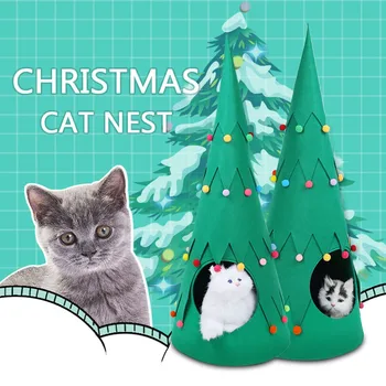 2019New Christmas Cute Cat House Half Closed Warm Soft Winter Pet Cat Felt Bed Sleeping Mat Pad cama gato Pet Accessories
2019New Christmas Cute Cat House Half Closed Warm Soft Winter Pet Cat Felt Bed Sleeping Mat Pad cama gato Pet Accessories