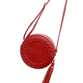 Women Women Small Round Shoulder Messenger Bag With Tassel Wave Pattern PU Leather Delicate Hardware Elegance Ladies Crossbody 4 
Women Women Small Round Shoulder Messenger Bag With Tassel Wave Pattern PU Leather Delicate Hardware Elegance Ladies Crossbody 4