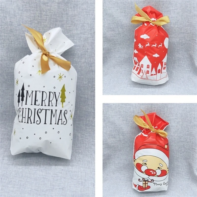 christmas packing bags cute cartoon deer santa claus party gifts