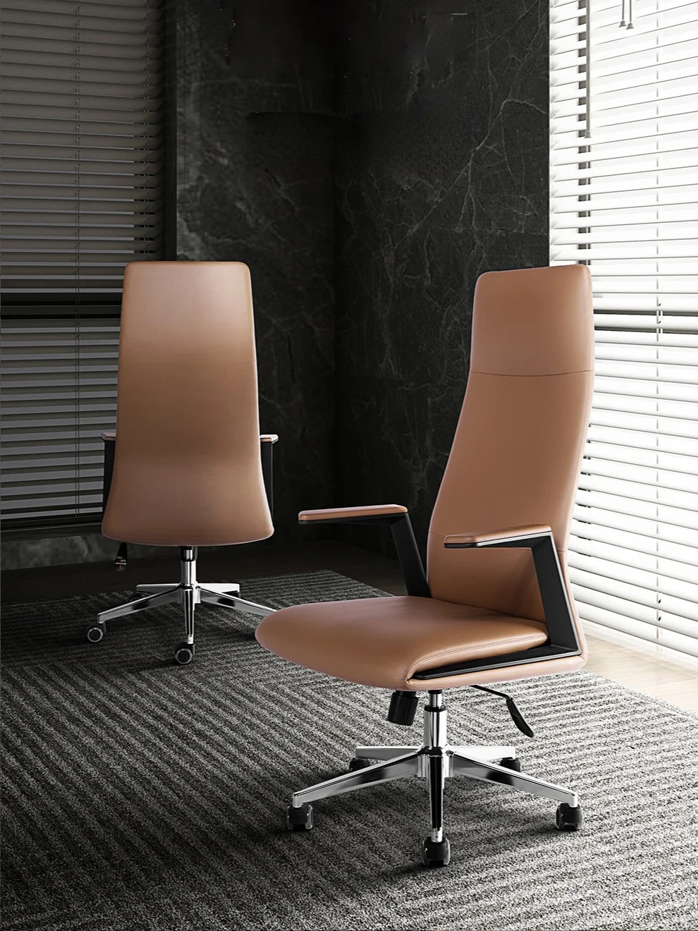 

GY Light Luxury Genuine Leather Executive Chair Genuine Leather Chair Computer Chair Executive Chair Leather High Back Seat