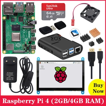 Raspberry Pi 4 Model B with 5 inch 800*480 Touchscreen LCD Power Charger Case SD Card Heat Sink for Raspberry Pi 4B
Raspberry Pi 4 Model B with 5 inch 800*480 Touchscreen LCD Power Charger Case SD Card Heat Sink for Raspberry Pi 4B