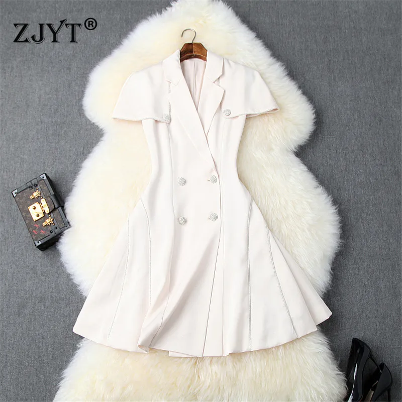 Elegant Lady Autumn Dress 2019 Runway Designers Women Notched Collar Crystal Buttons Cloak Sleeve Aline Party Dresses Female
Elegant Lady Autumn Dress 2019 Runway Designers Women Notched Collar Crystal Buttons Cloak Sleeve Aline Party Dresses Female