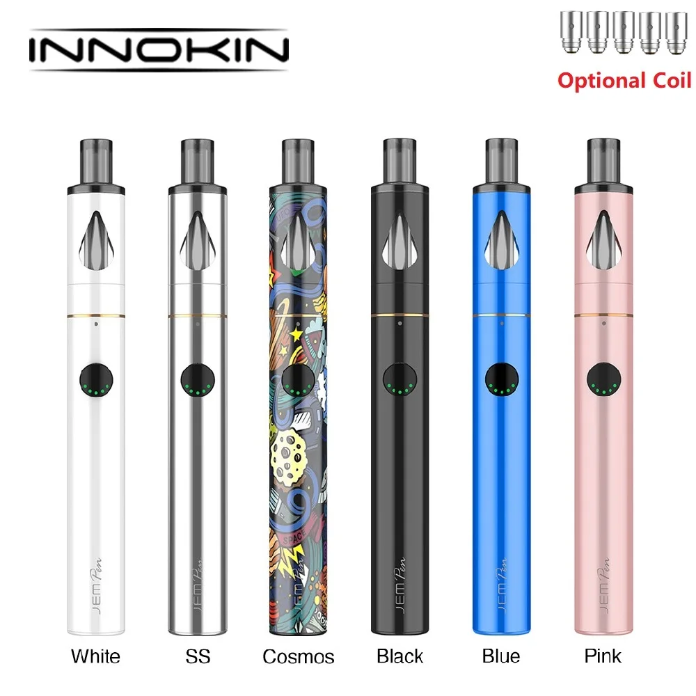 Original Innokin JEM Vape Kit with 1000mAh Battery & 2ml Tank & 1.6ohm&2.0ohm coils Head Innokin JEM VS Endura T22
Original Innokin JEM Vape Kit with 1000mAh Battery & 2ml Tank & 1.6ohm&2.0ohm coils Head Innokin JEM VS Endura T22