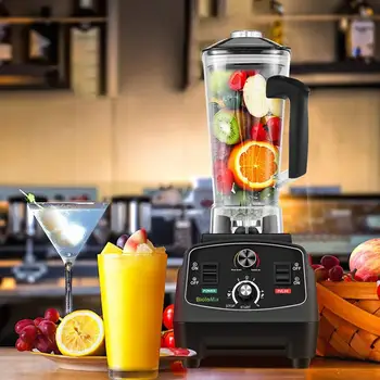 

BPA Free Commercial Grade Timer Blender Mixer Heavy Duty Automatic Fruit Juicer Food Processor Ice Crusher Smoothies 2200W