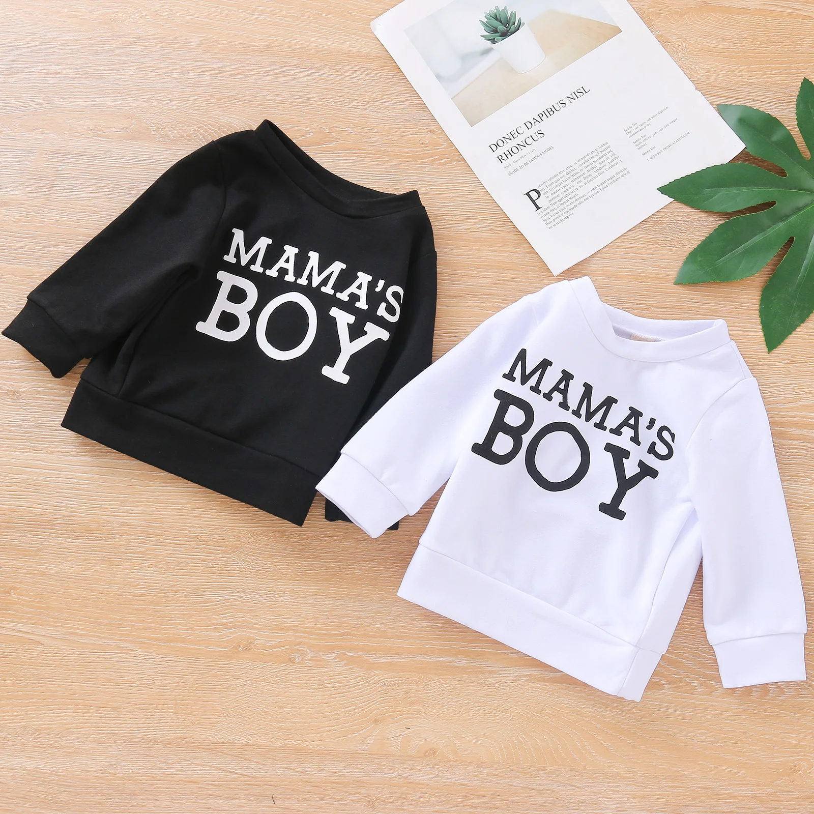 BY Solid Color Baby's Sweatershirt, Long Sleeve Round Neck Lettering Top for Autumn and Spring
BY Solid Color Baby's Sweatershirt, Long Sleeve Round Neck Lettering Top for Autumn and Spring