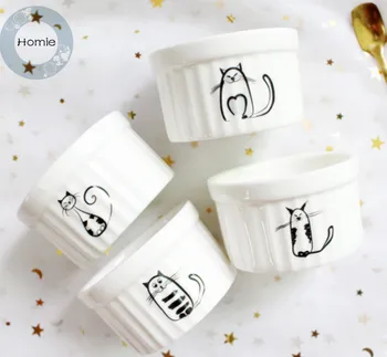 Homies 1Pc Ceramic Souffle Baking Bowl Cartoon cat Souffle Pudding Bowl Kitty Dessert Yogurt Porcelain Cake Bowl Cup use in oven
Homies 1Pc Ceramic Souffle Baking Bowl Cartoon cat Souffle Pudding Bowl Kitty Dessert Yogurt Porcelain Cake Bowl Cup use in oven