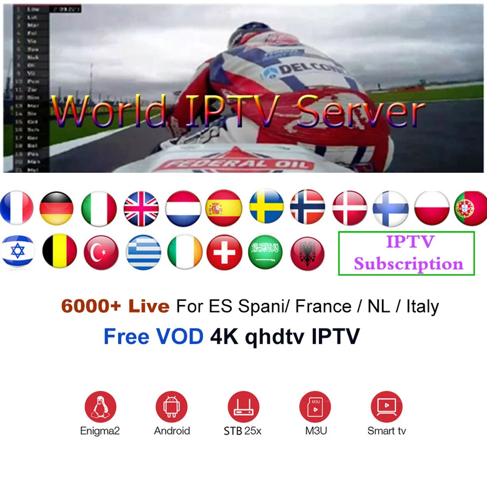 Fast Smooth European Smart TV IPTV Subscription Full HD for Android Mag M3u Sports Live Channel for Spain France Italy IPTV
Fast Smooth European Smart TV IPTV Subscription Full HD for Android Mag M3u Sports Live Channel for Spain France Italy IPTV