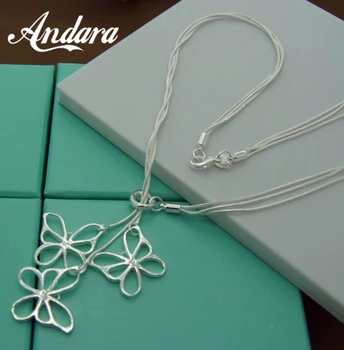 925 Silver Necklace Three Butterfly Pendant Snake Bone Necklace For Woman Charm Jewelry Gift
925 Silver Necklace Three Butterfly Pendant Snake Bone Necklace For Woman Charm Jewelry Gift