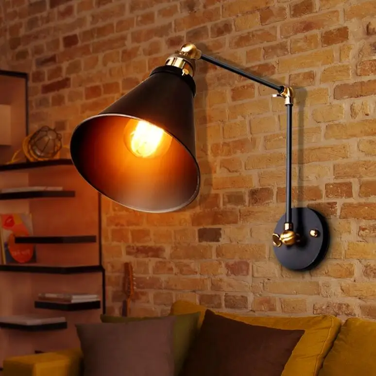 Adjustable Wall Light Retro Loft Industrial Wall Lamp Black E27 Vintage Sconces Wall Lamp Industrial Lighting Fixture Indoor
Adjustable Wall Light Retro Loft Industrial Wall Lamp Black E27 Vintage Sconces Wall Lamp Industrial Lighting Fixture Indoor