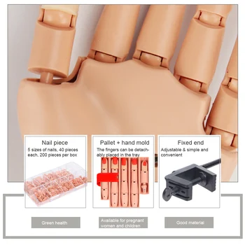 Salon Detachable Finger For Beginners Nails Practice Model Hand Kit DIY Manicure ABS Flexible 200pcs False Tips Training Tool
Salon Detachable Finger For Beginners Nails Practice Model Hand Kit DIY Manicure ABS Flexible 200pcs False Tips Training Tool
