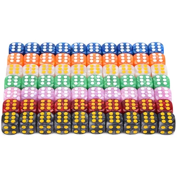 16mm D6 Dice 10pcs/Pack with Dot Numbers for Bar Pub Club Party DIY Games 7 Colors for Choice
16mm D6 Dice 10pcs/Pack with Dot Numbers for Bar Pub Club Party DIY Games 7 Colors for Choice