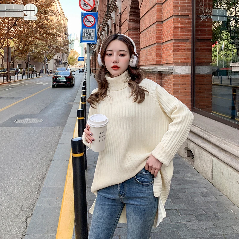 Turtleneck sweater women loose lazy wind autumn and winter thickened outer wear mid-length lazy wind bottoming sweater
Turtleneck sweater women loose lazy wind autumn and winter thickened outer wear mid-length lazy wind bottoming sweater