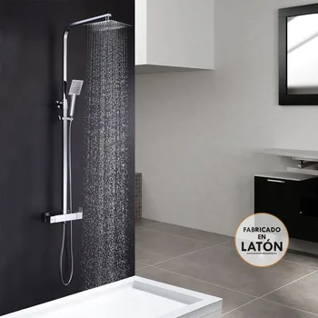 Kibath shower Column Mixer model CHE and square tube Extensiblede 73 to 122cm. Includes handle and sprayer with square
Kibath shower Column Mixer model CHE and square tube Extensiblede 73 to 122cm. Includes handle and sprayer with square