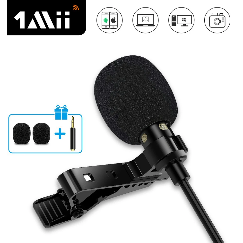 1Mii M1 Omnidirectional Metal Microphone Clip-on Lapel Lavalier Mini Audio Mic for ios Android Phone Laptop Tablet Recording
1Mii M1 Omnidirectional Metal Microphone Clip-on Lapel Lavalier Mini Audio Mic for ios Android Phone Laptop Tablet Recording