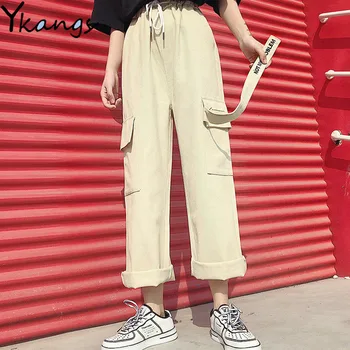 Big Pocket High Waist Khaki Black Cargo Pants Women Hip Hop Joggers Female Punk Trousers Ladies Pants Harajuku Baggy Pants Women 
Big Pocket High Waist Khaki Black Cargo Pants Women Hip Hop Joggers Female Punk Trousers Ladies Pants Harajuku Baggy Pants Women