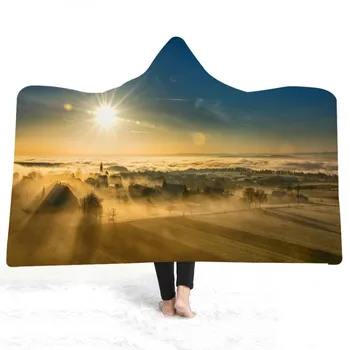 Soft Hooded Throw Blanket 3D Golden Sunset Mountain Print Natural View Sherpa Fleece Blanket Girls Wearable Plush Throw Blanket
Soft Hooded Throw Blanket 3D Golden Sunset Mountain Print Natural View Sherpa Fleece Blanket Girls Wearable Plush Throw Blanket