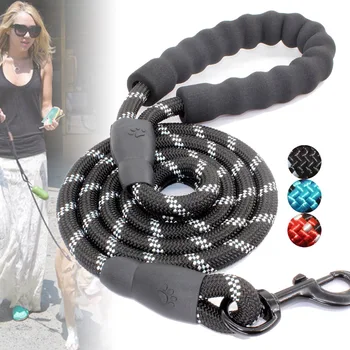 5FT Strong Dog Leash Climbing Rope Night Reflective Threaded Pet Training Handle XHC88
5FT Strong Dog Leash Climbing Rope Night Reflective Threaded Pet Training Handle XHC88