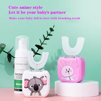 Smart U 360 Degrees Kids Electric Sonic Toothbrush Silicon Automatic Ultrasonic Tooth Brush USB Charging Oral B LED Blue Light
Smart U 360 Degrees Kids Electric Sonic Toothbrush Silicon Automatic Ultrasonic Tooth Brush USB Charging Oral B LED Blue Light