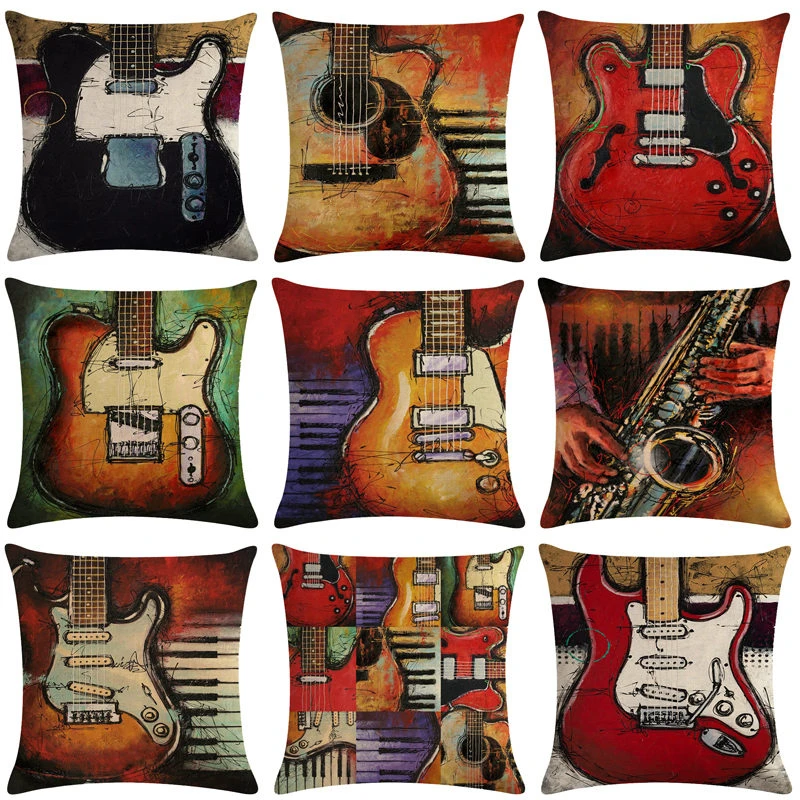 1 Pcs Guitar Pattern Cotton Linen Throw Pillow Cushion Cover Car Home Sofa Bed Decorative Pillowcase Funda Cojin Pillows 40654
1 Pcs Guitar Pattern Cotton Linen Throw Pillow Cushion Cover Car Home Sofa Bed Decorative Pillowcase Funda Cojin Pillows 40654